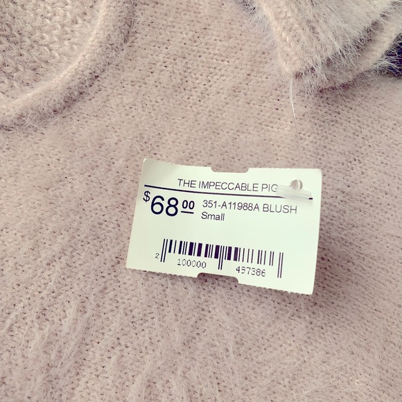 The Impeccable Pig Blush Fuzzy Cardigan - Picture 2 of 3